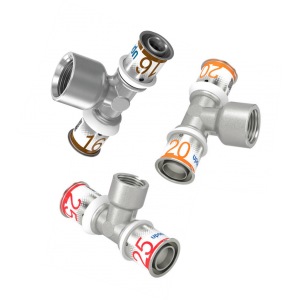 Uponor S-press - T-stuk pers met schroefbus alle maten
