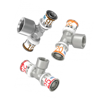 Uponor S-press - T-stuk pers met schroefbus alle maten